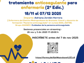 Curso - Anticoagulación  Actualización en el manejo del tratamiento anticoagulante para enfermería (2.ª Ed.)
